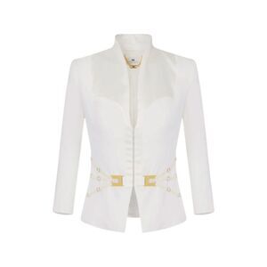Elisabetta Franchi White Jackets - Blazers Women